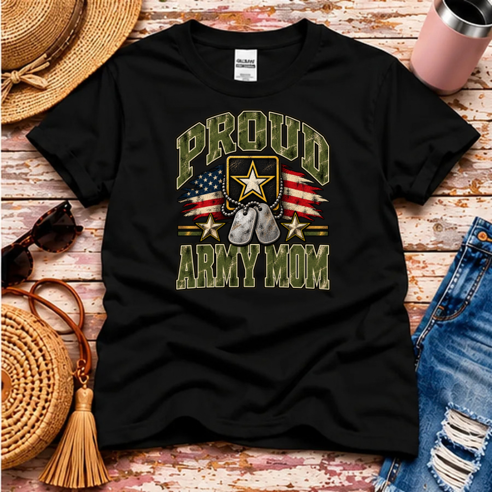 Proud Army Mom T-Shirt – U.S. Army Family Pride