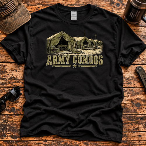 Army Condos – Military Tent City T-Shirt