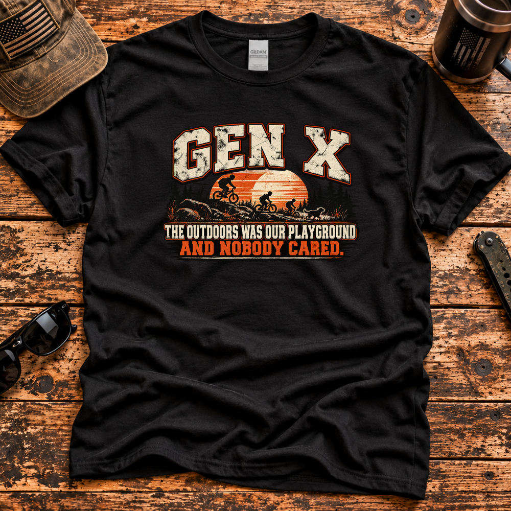 Gen X The Outdoors Was Our Playground T-Shir