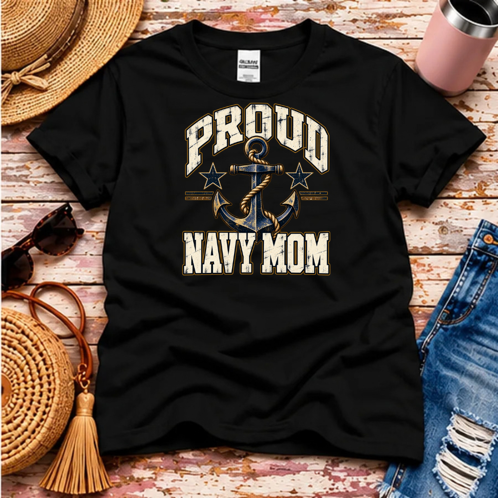 Proud Navy Mom T-Shirt – U.S. Navy Family Pride