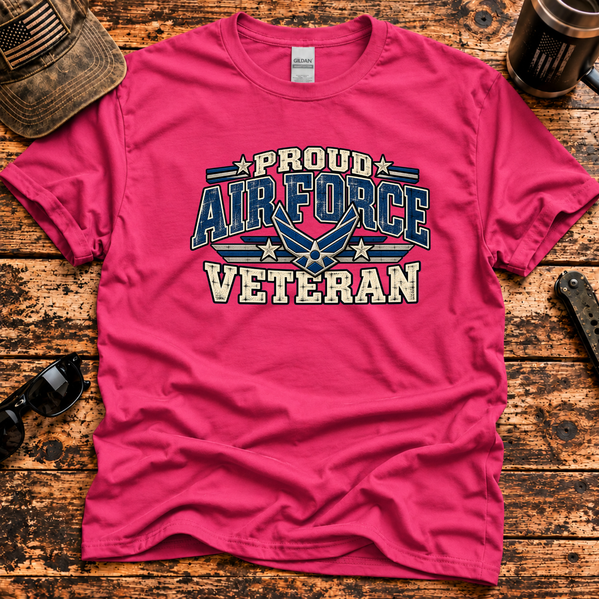 Proud Air Force Veteran – Vintage Military T-Shirt