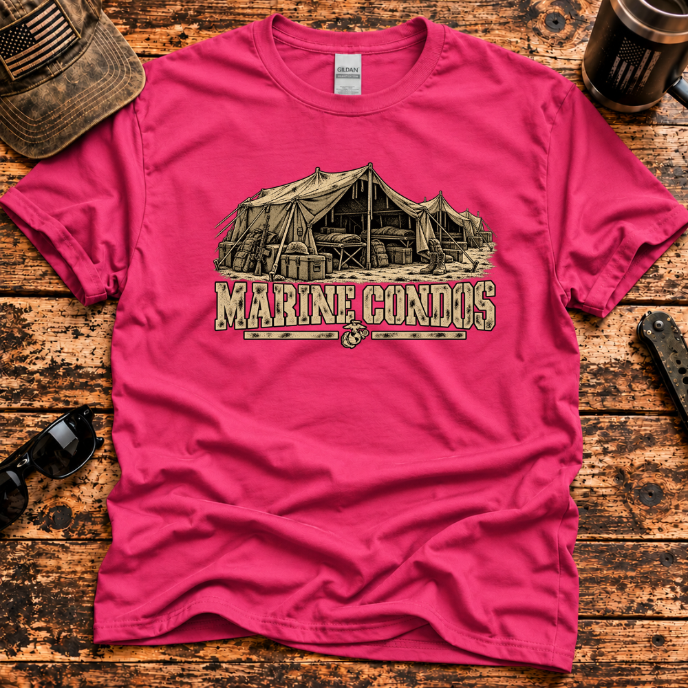 Marine Condos – Marine Corps Tent City T-Shirt