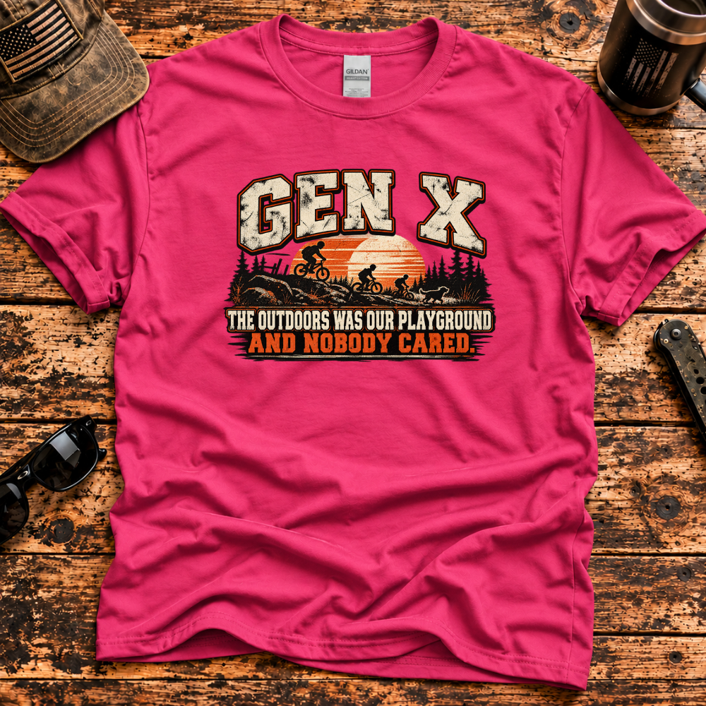 Gen X The Outdoors Was Our Playground T-Shir