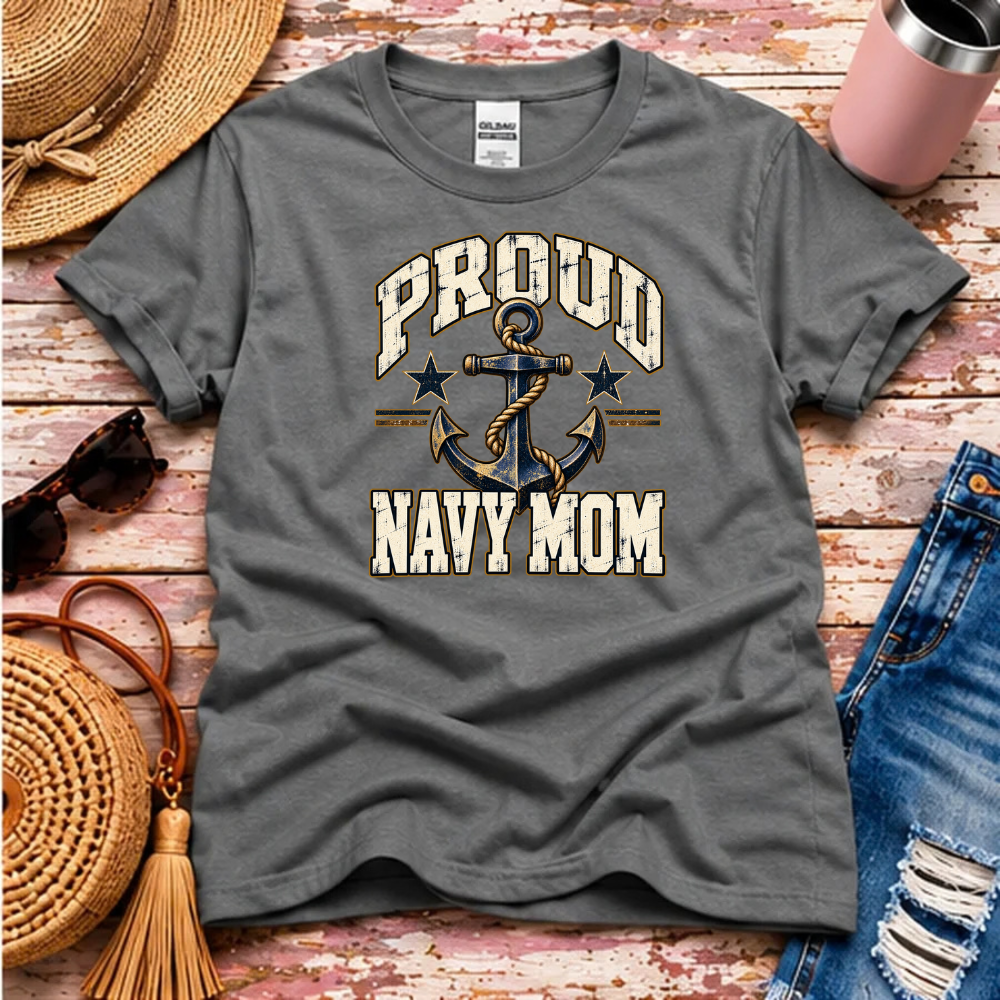 Proud Navy Mom T-Shirt – U.S. Navy Family Pride
