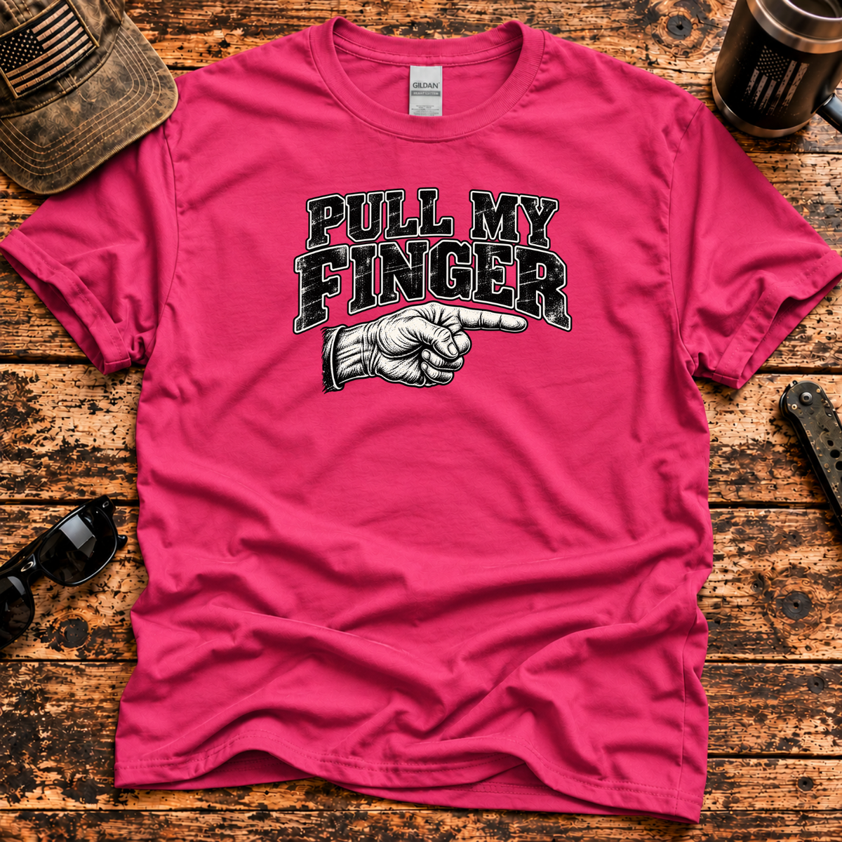 Pull My Finger — Funny Grandpa Vintage Humor T-Shirt