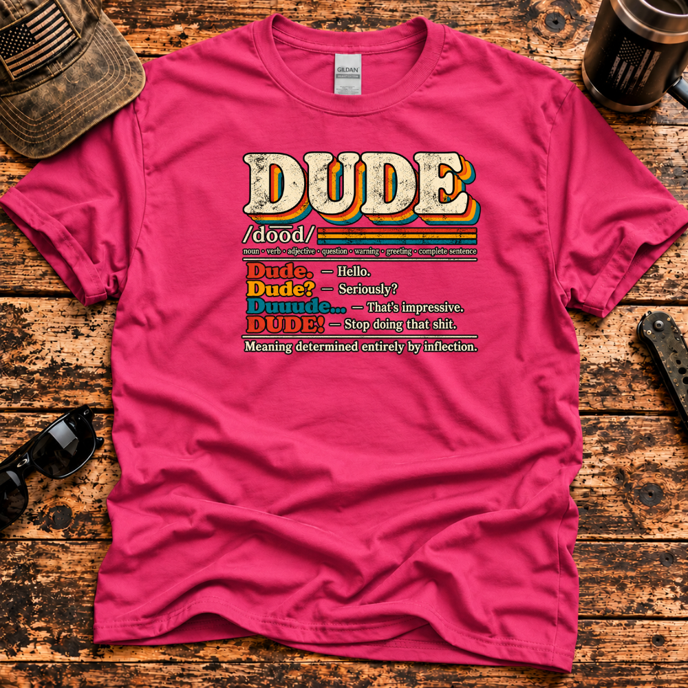 Dude Definition Retro T-Shirt – Gen X 80s Slang Shirt