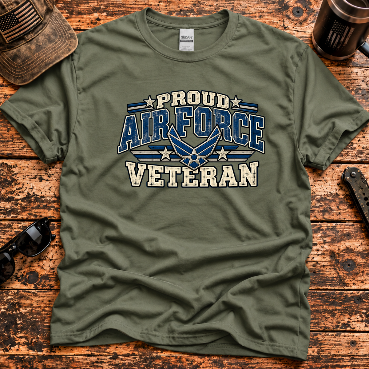 Proud Air Force Veteran – Vintage Military T-Shirt