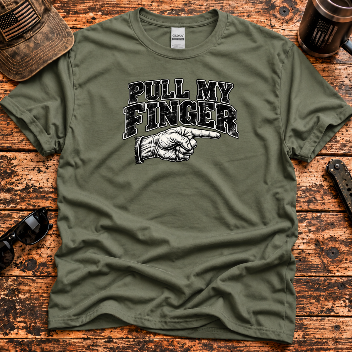 Pull My Finger — Funny Grandpa Vintage Humor T-Shirt