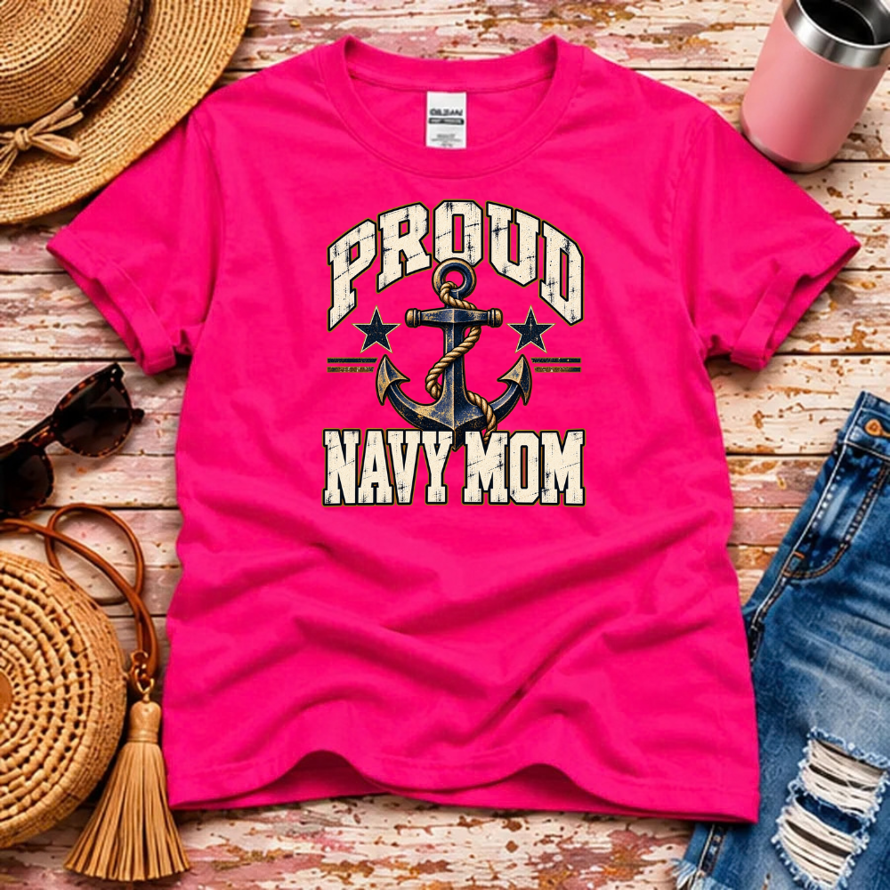 Proud Navy Mom T-Shirt – U.S. Navy Family Pride