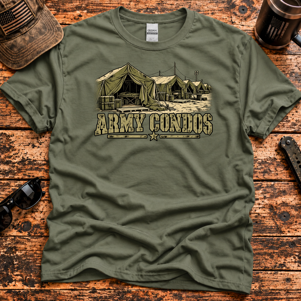 Army Condos – Military Tent City T-Shirt