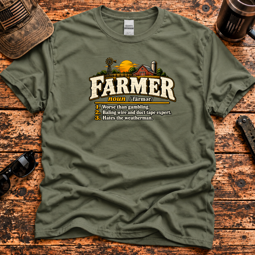 Farmer Definition T-Shirt – Worse Than the Casino