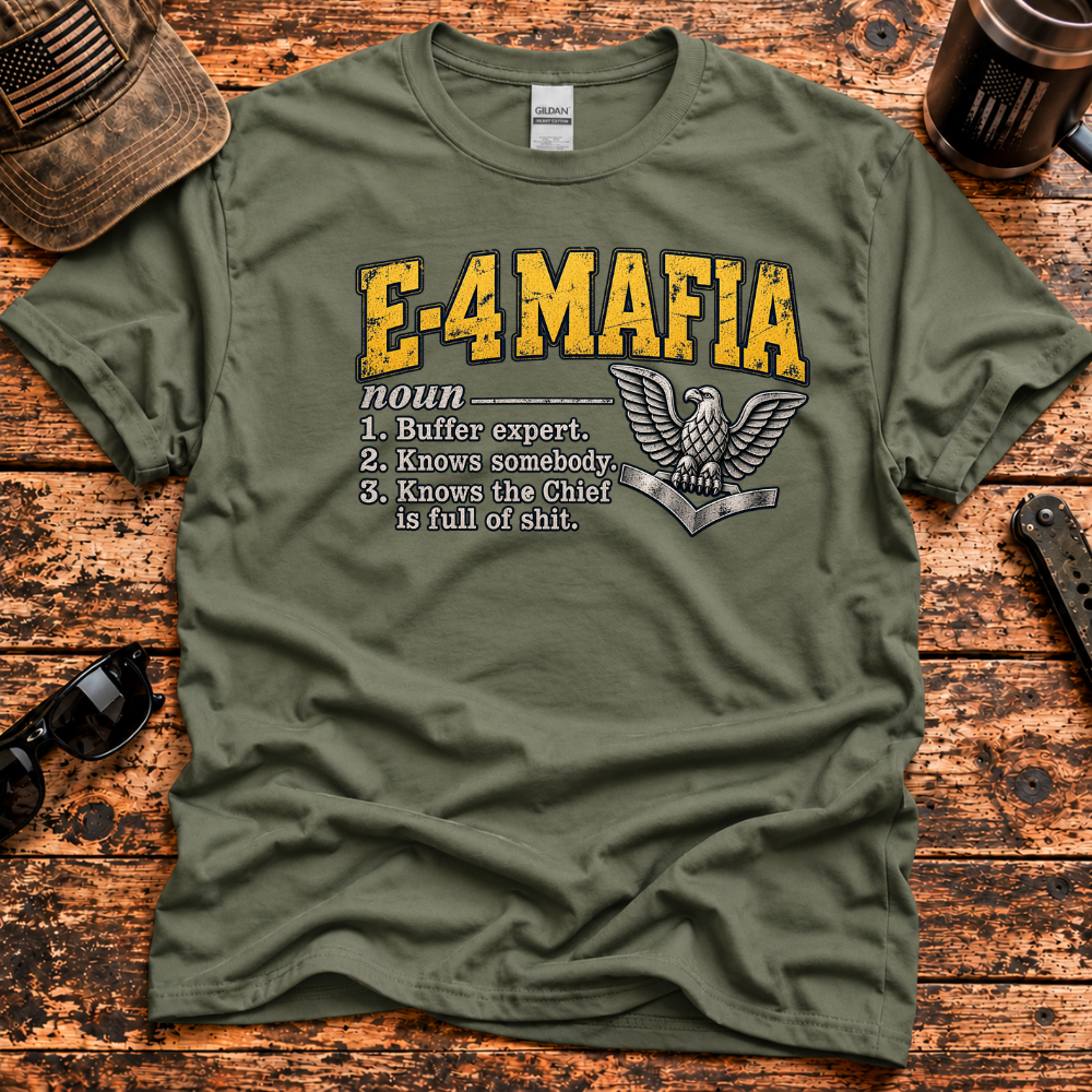 E-4 Mafia – Navy Petty Officer 3rd Class T-Shirt