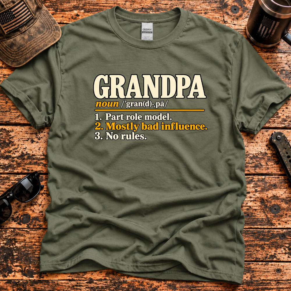 Grandpa Definition T-Shirt – Mostly Bad Influence