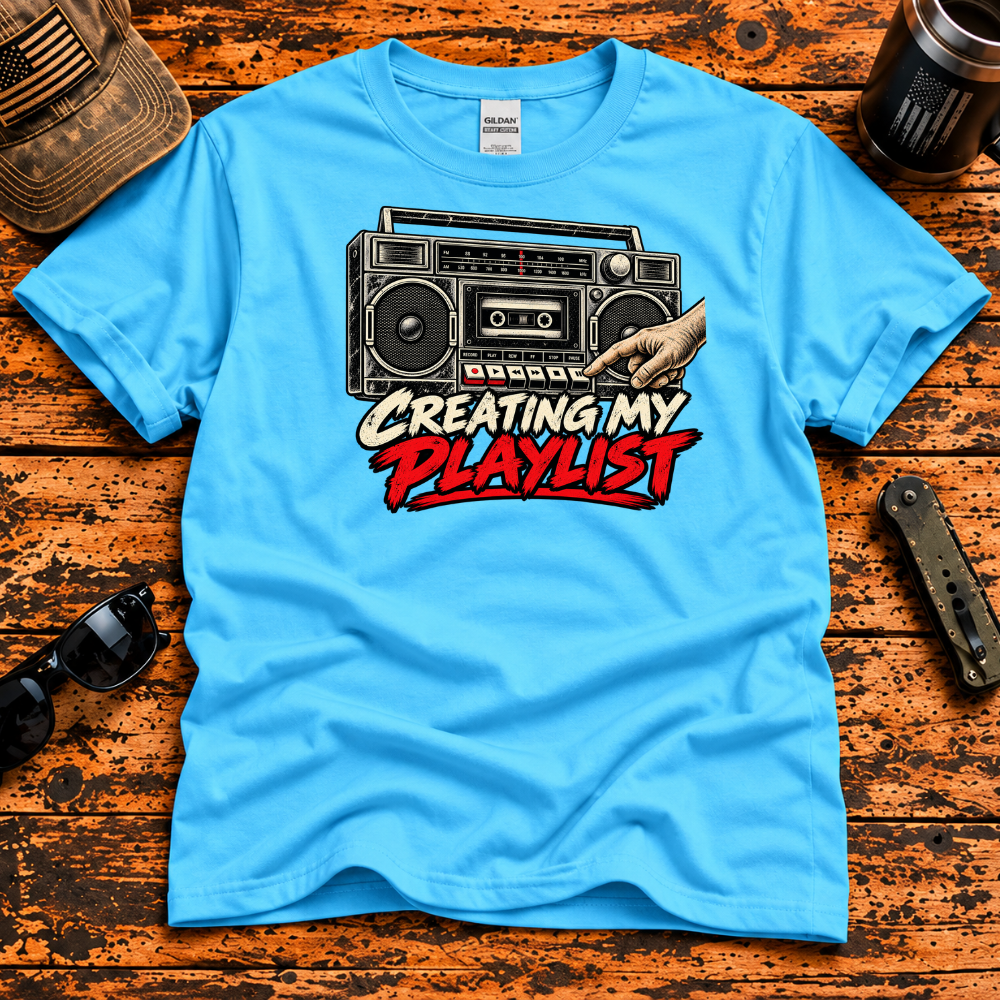 Creating My Playlist – Gen X Boombox T-Shirt