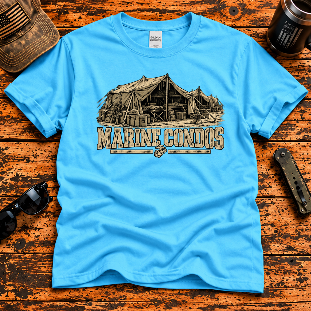 Marine Condos – Marine Corps Tent City T-Shirt
