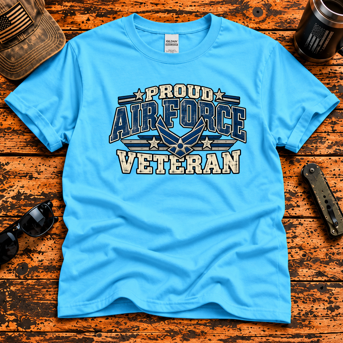Proud Air Force Veteran – Vintage Military T-Shirt