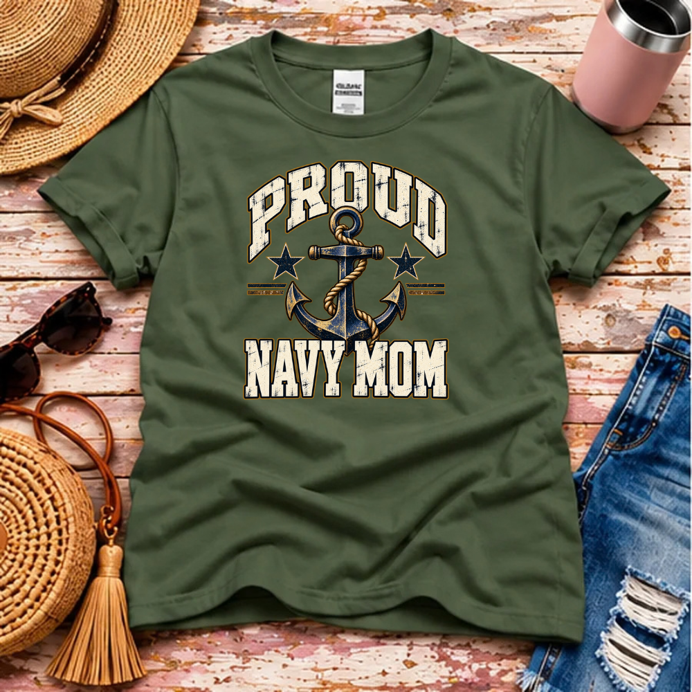 Proud Navy Mom T-Shirt – U.S. Navy Family Pride