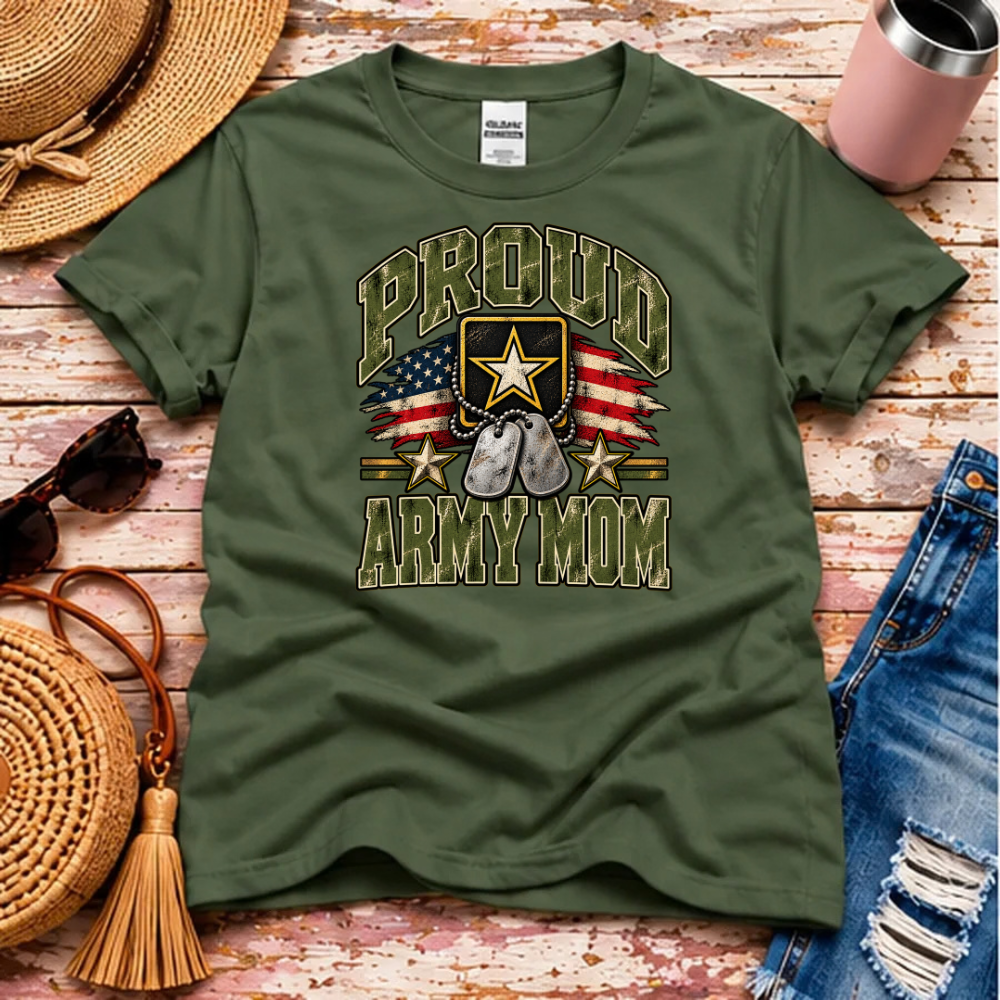 Proud Army Mom T-Shirt – U.S. Army Family Pride