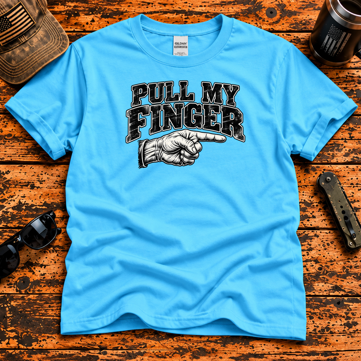 Pull My Finger — Funny Grandpa Vintage Humor T-Shirt