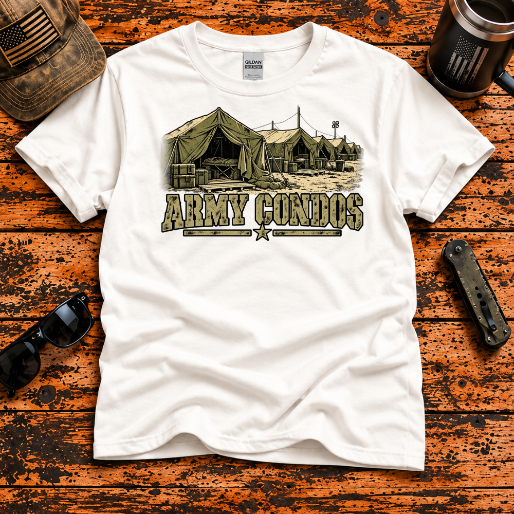Army Condos – Military Tent City T-Shirt