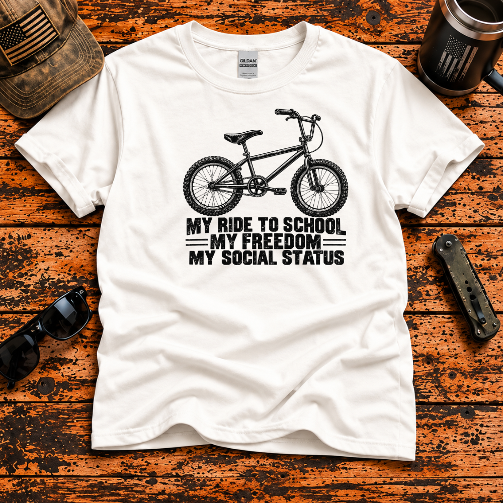 My Ride to School, My Freedom, My Social Status – Gen X BMX T-Shirt
