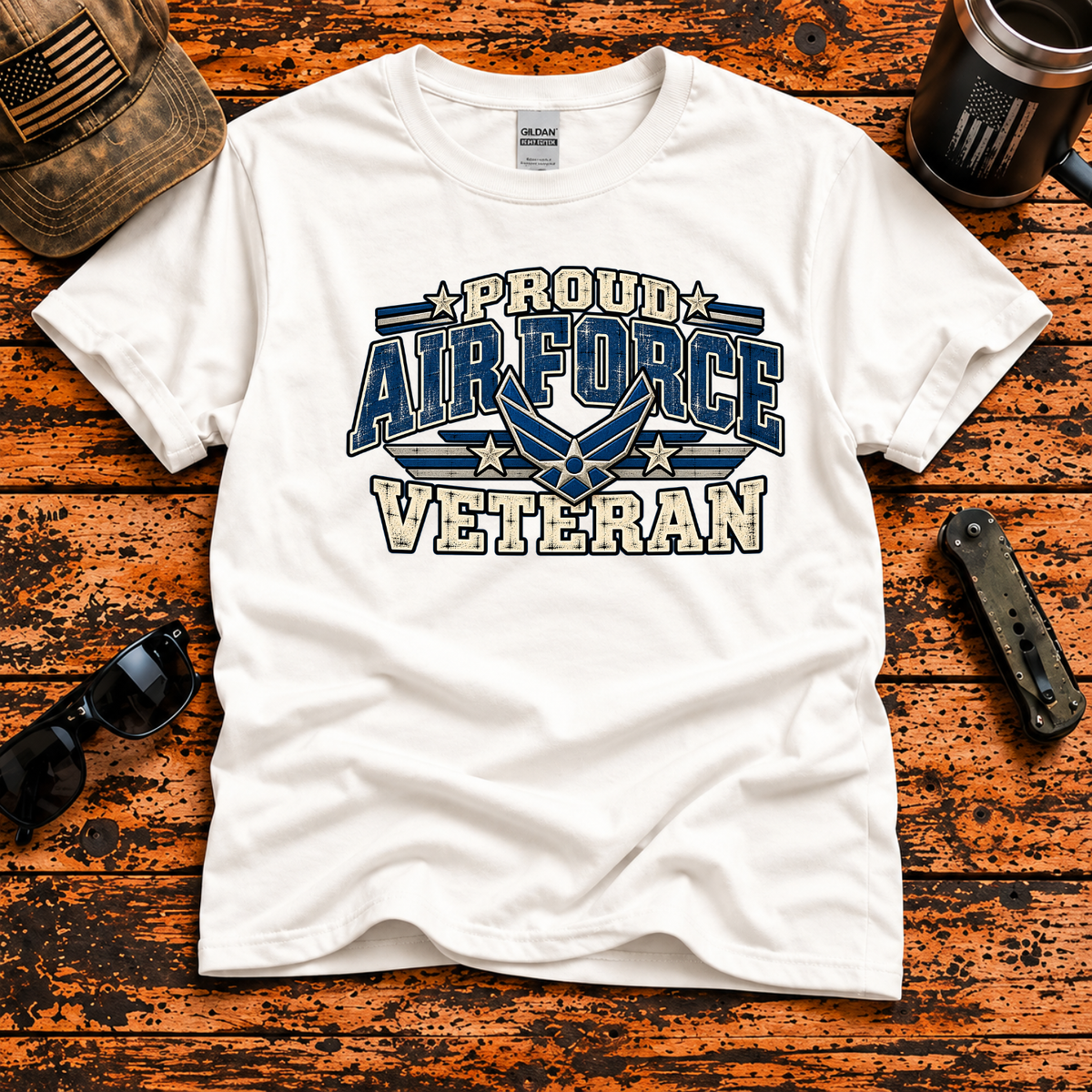 Proud Air Force Veteran – Vintage Military T-Shirt