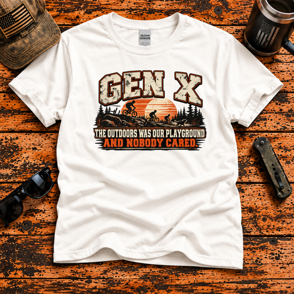 Gen X The Outdoors Was Our Playground T-Shir