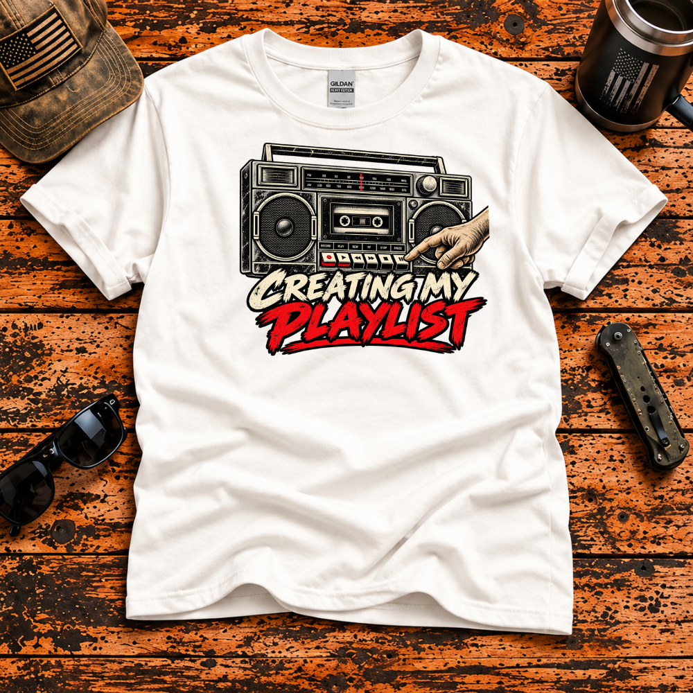 Creating My Playlist – Gen X Boombox T-Shirt