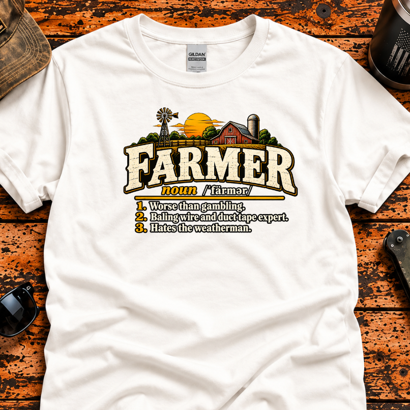 Farmer Definition T-Shirt – Worse Than the Casino
