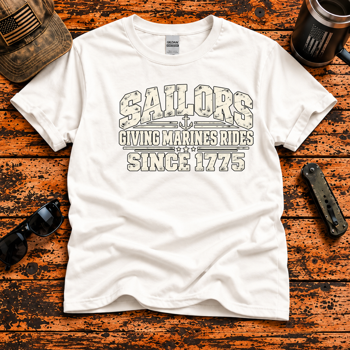 Sailors Giving Marines Rides Since 1775 — Funny Navy Veteran T-Shirt