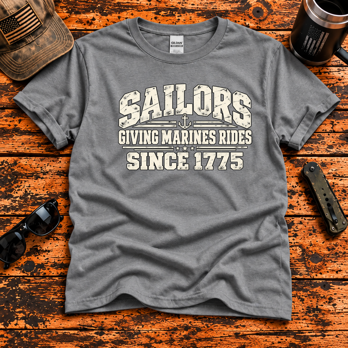 Sailors Giving Marines Rides Since 1775 — Funny Navy Veteran T-Shirt