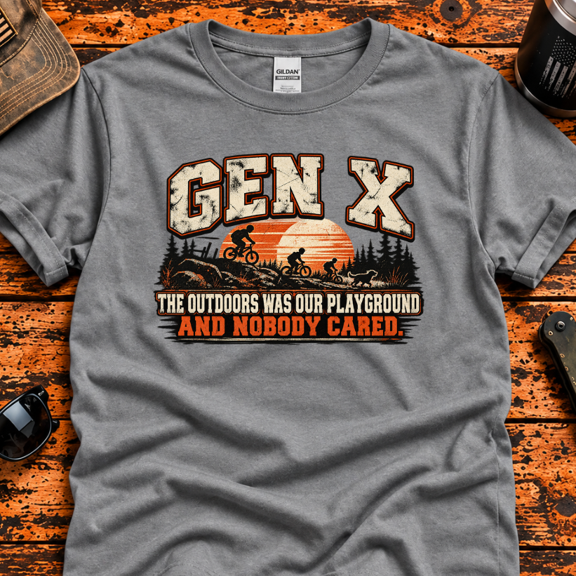 Gen X The Outdoors Was Our Playground T-Shir