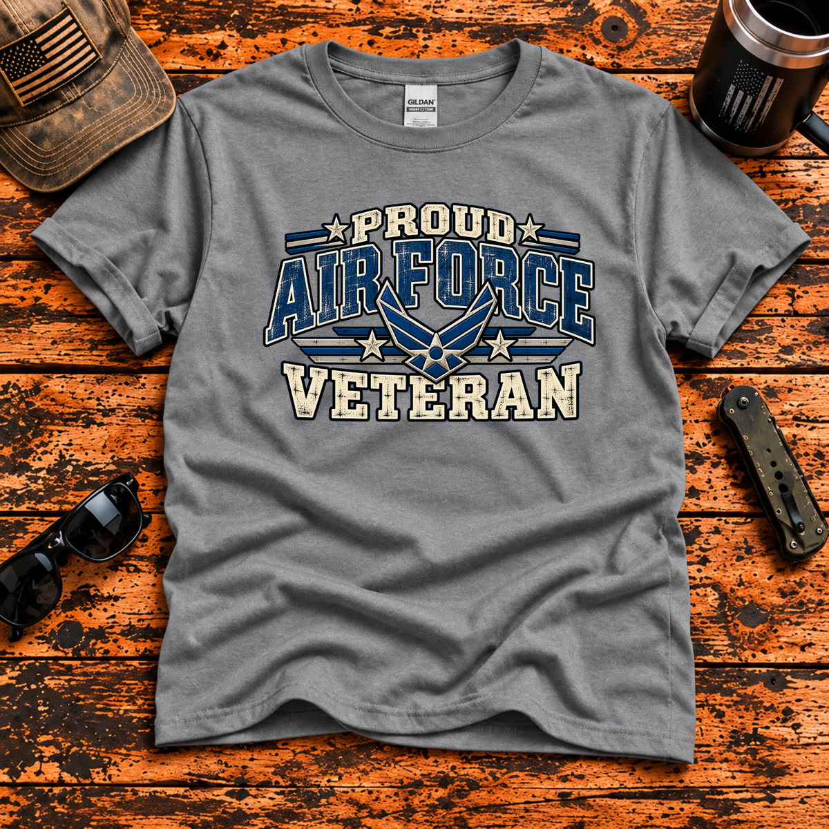 Proud Air Force Veteran – Vintage Military T-Shirt