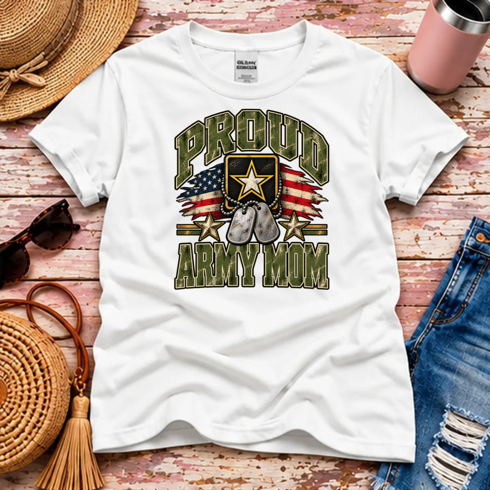 Proud Army Mom T-Shirt – U.S. Army Family Pride