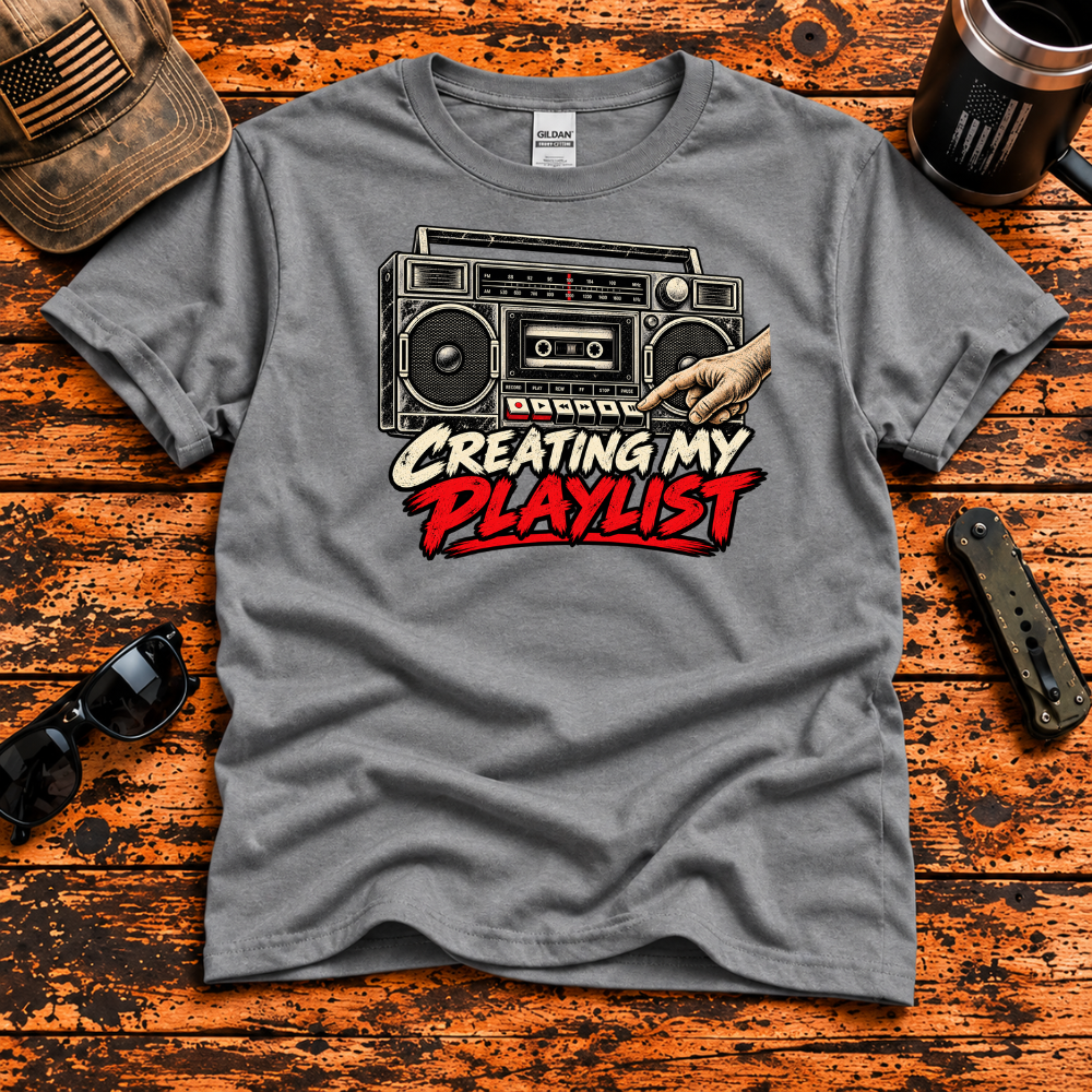 Creating My Playlist – Gen X Boombox T-Shirt